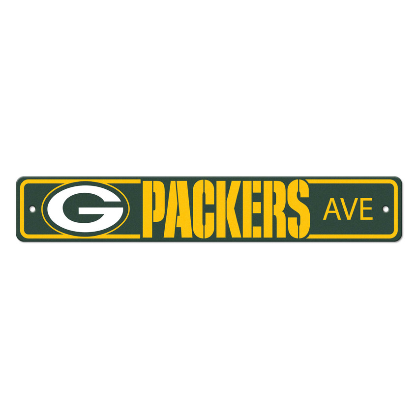 Green Bay Packers Team Color Street Sign D√©cor 4in. X 24in. Lightweight
