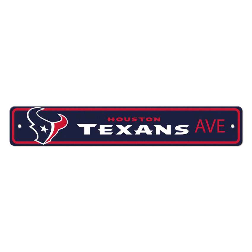 Houston Texans Team Color Street Sign D√©cor 4in. X 24in. Lightweight