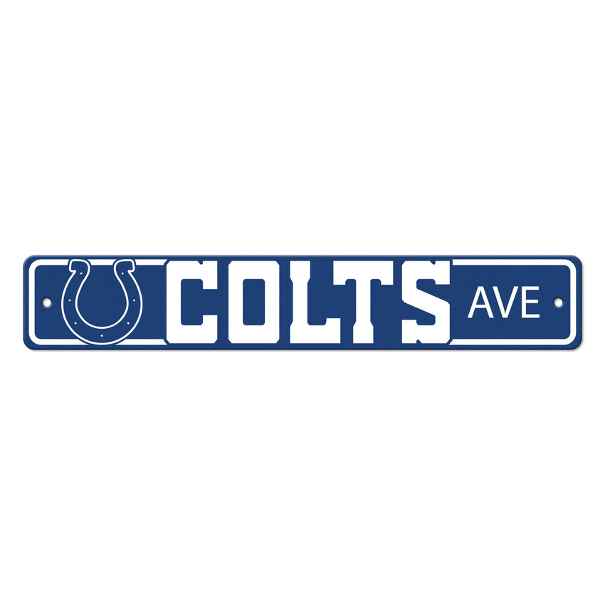 Indianapolis Colts Team Color Street Sign D√©cor 4in. X 24in. Lightweight