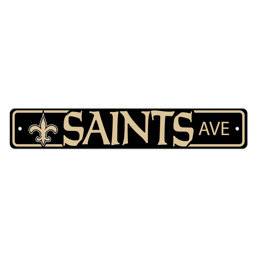 New Orleans Saints Team Color Street Sign D√©cor 4in. X 24in. Lightweight