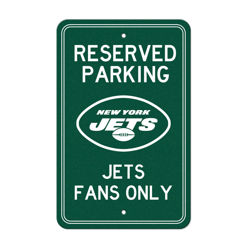 New York Jets Team Color Reserved Parking Sign Decor 18in. X 11.5in. Lightweight