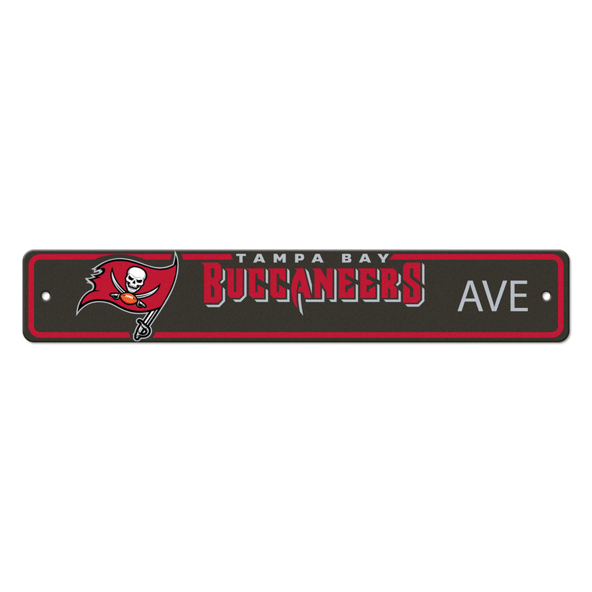 Tampa Bay Buccaneers Team Color Street Sign D√©cor 4in. X 24in. Lightweight