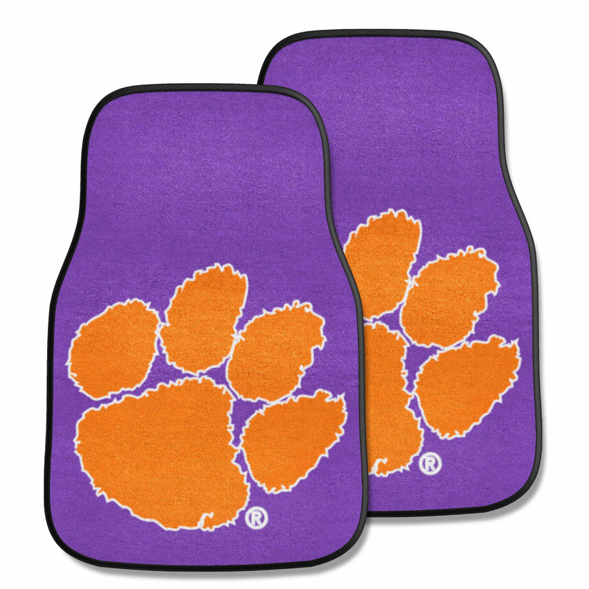 Clemson Tigers 2-pc Carpet Car Mat Set