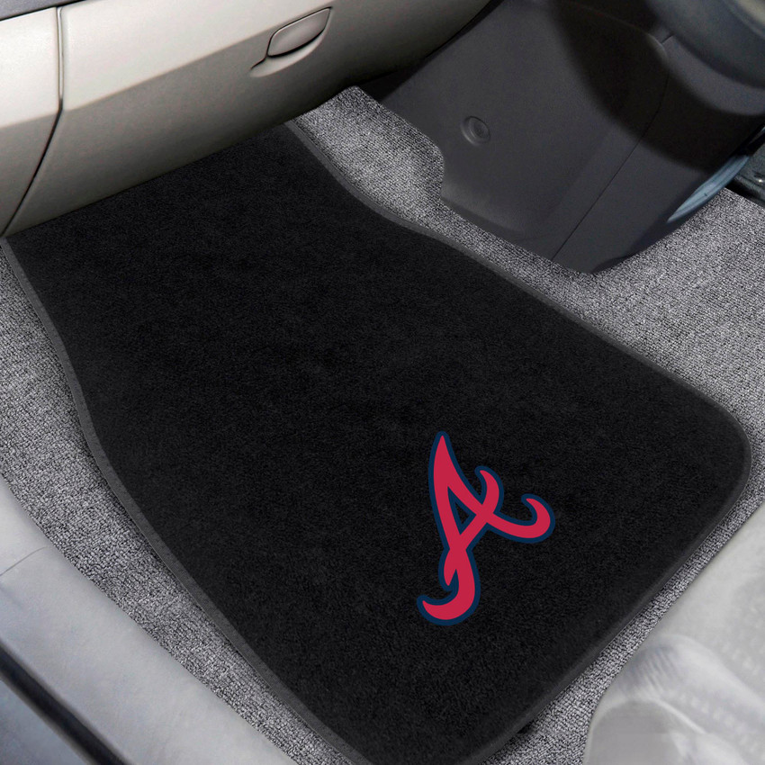 MLB - Atlanta Braves 2-pc Embroidered Car Mat Set 17"x25.5"