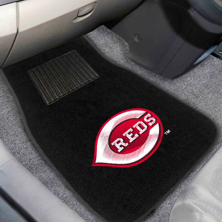 MLB - Cincinnati Reds 2-pc Embroidered Car Mat Set 17"x25.5"