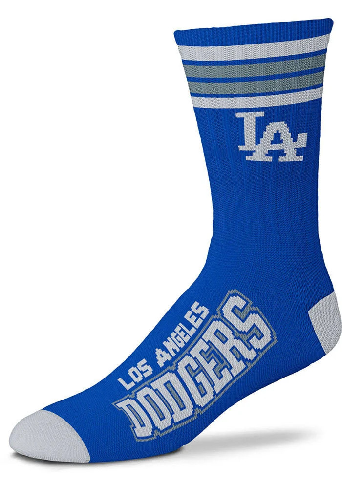 Los Angeles Dodgers Deuce 4 Stripe Crew Socks
