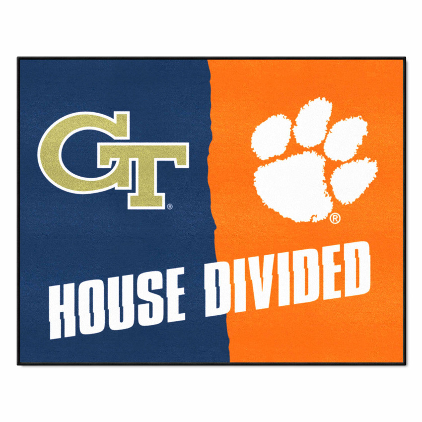 Georgia Tech / Clemson House Divided House Divided Rug - 34 in. x 42.5 in.