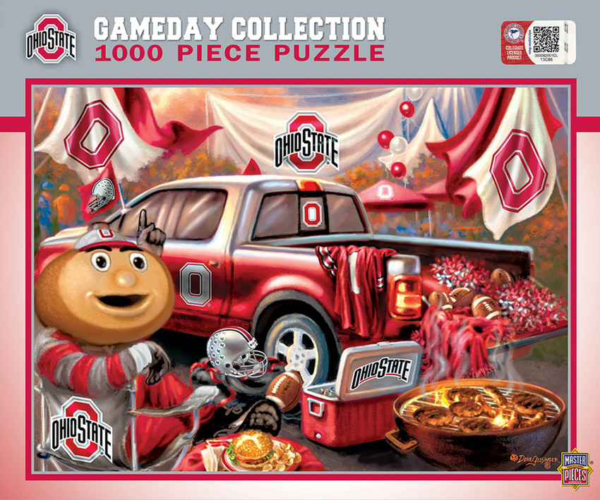 Ohio State Buckeyes 1000 Piece Puzzle Gameday Design NCAA Jigsaw Puzzle Fan Activity