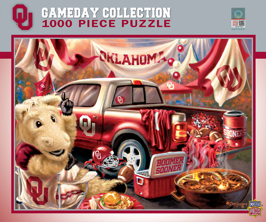 Oklahoma Sooners 1000 Piece Puzzle Gameday Design NCAA Jigsaw Puzzle Fan Activity
