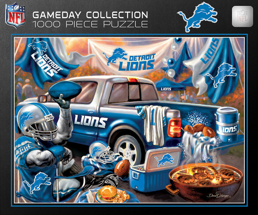Detroit Lions 1000 Piece Puzzle Gameday Design NFL Jigsaw Puzzle Fan Activity