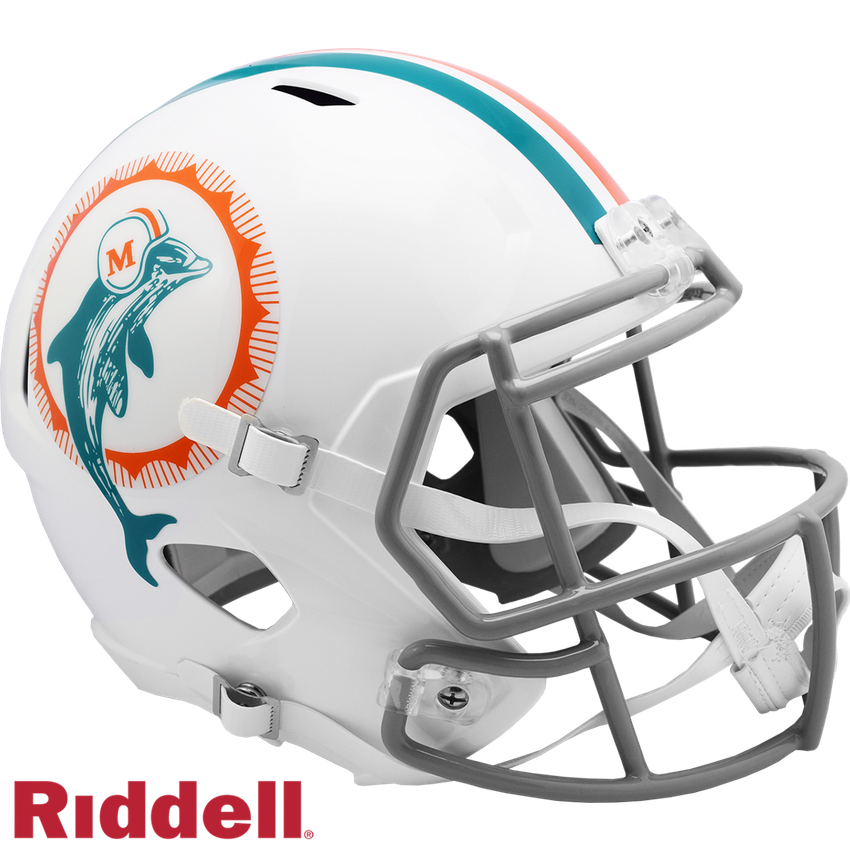 Miami Dolphins Helmet Riddell Replica Full Size Speed Style 1972 T/B