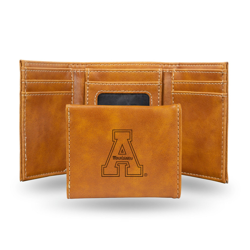 Appalachian State Mountaineers Wallet Trifold Laser Engraved