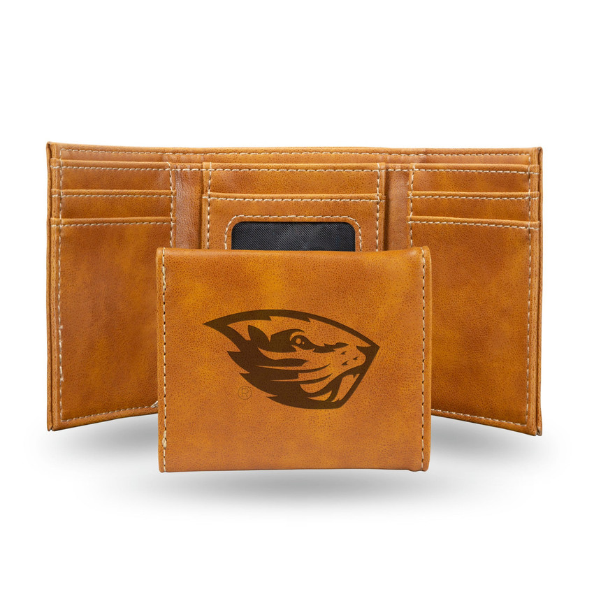 Oregon State Beavers Wallet Trifold Laser Engraved