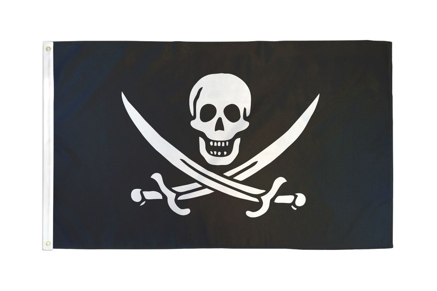 Jack Rackham Pirate Flag 2x3ft Poly