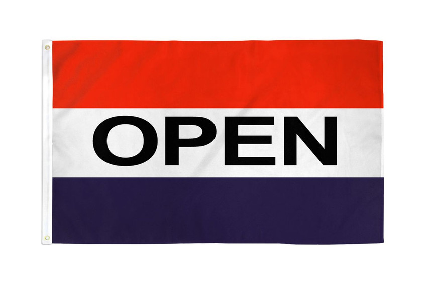 Open Red White Blue 3x5ft DuraFlag