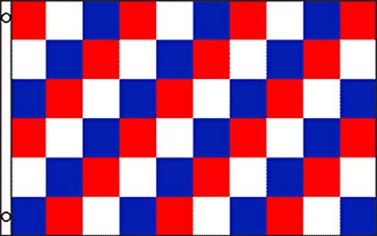 Red White & Blue Checkered Flag 3x5ft Poly