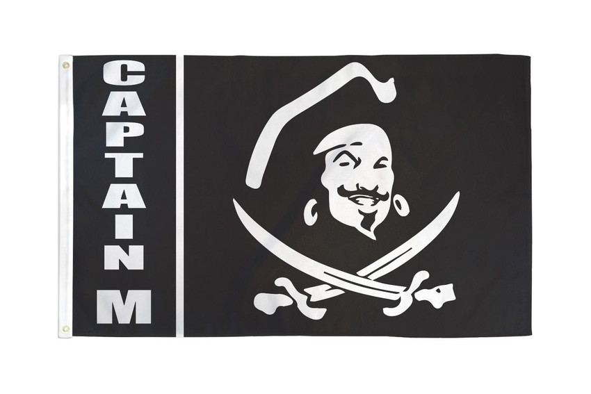 Captain M Pirate Flag 3x5ft Poly