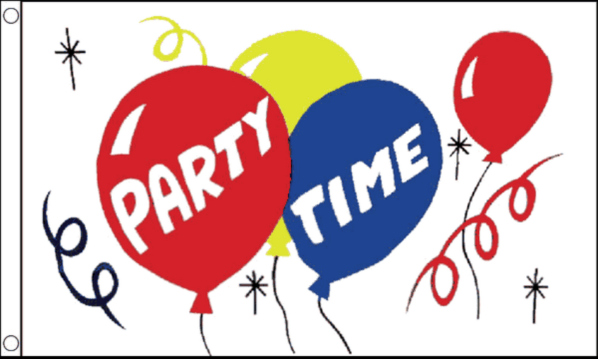 Party Time Flag 3x5ft Poly