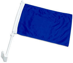 Royal Blue Solid Color Double-Sided Car Flag