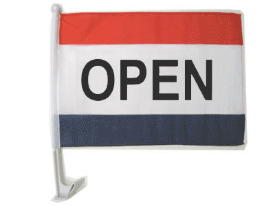 Open Single-Sided Car Flag