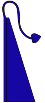 Sapphire Blue Solid Color Wind Dancer Flag