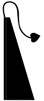 Ebony Black Solid Color Wind Dancer Flag