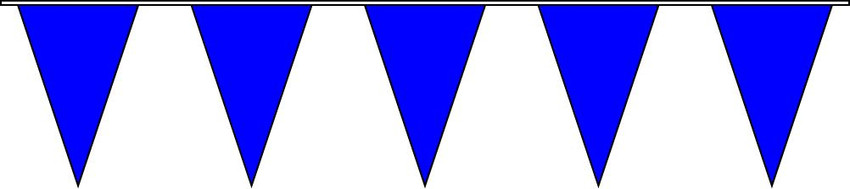 100ft Solid Blue Pennant String Flags