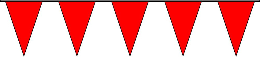 100ft Solid Red Pennant String Flags