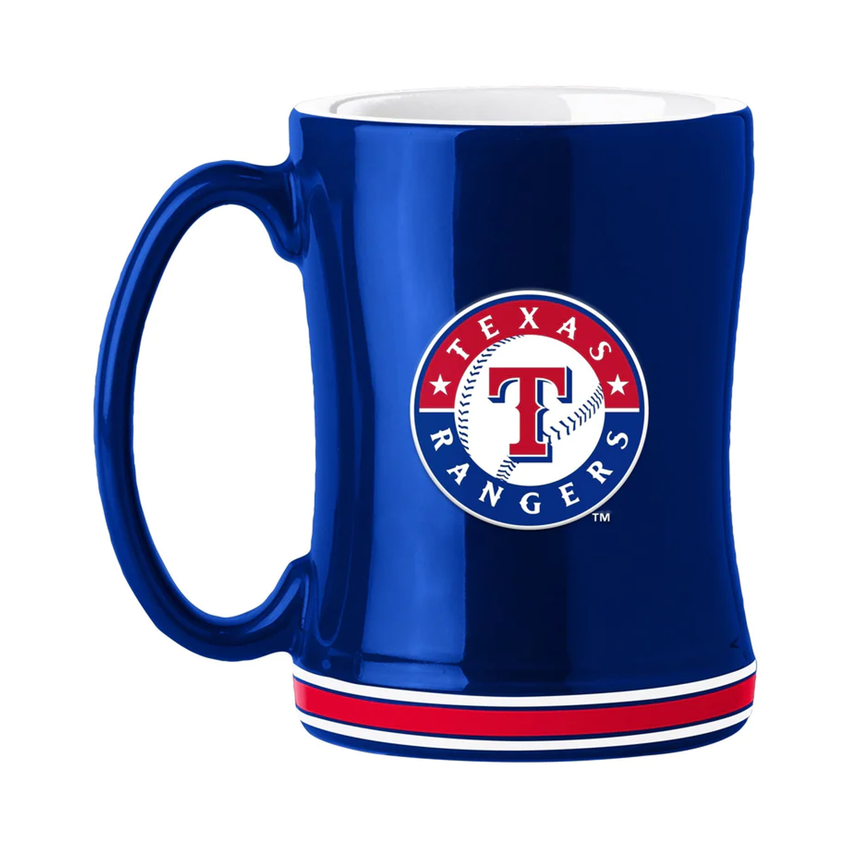 Texas Rangers Sculpted Relief Coffee Mug 14oz Team Color NFL Drinkware