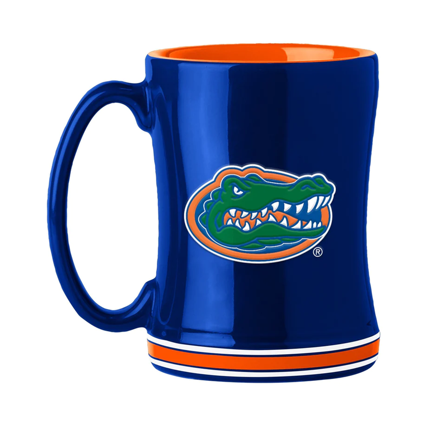 Florida Gators Sculpted Relief Coffee Mug 14oz Team Color NFL Drinkware