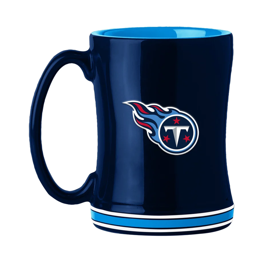 Tennessee Titans Sculpted Relief Coffee Mug 14oz Team Color NFL Drinkware