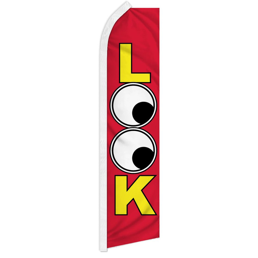 Look (Red) Super Flag