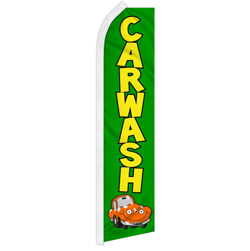 Car Wash (Green) Super Flag