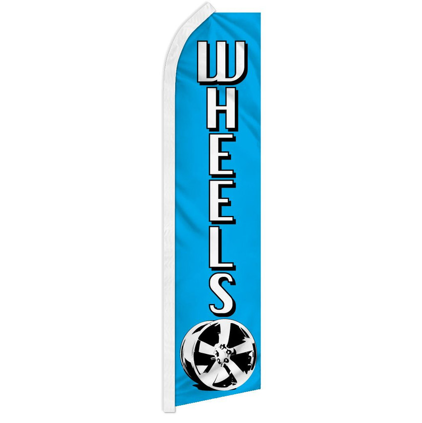 Wheels (Blue) Super Flag