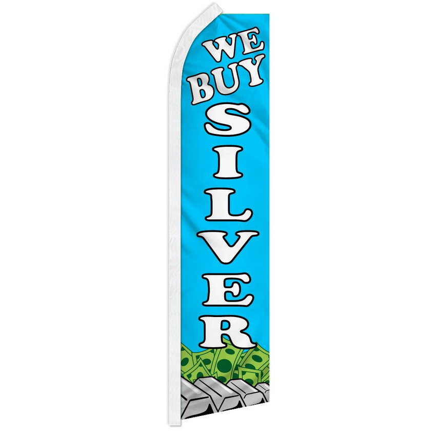 We Buy Silver Super Flag