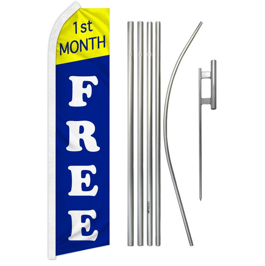 1st Month Free Super Flag & Pole Kit