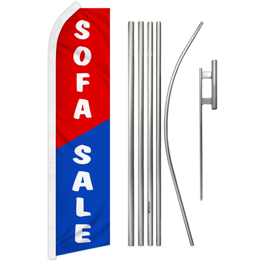 Sofa Sale Super Flag & Pole Kit