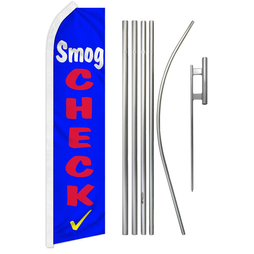 Smog Check (Old) Super Flag & Pole Kit