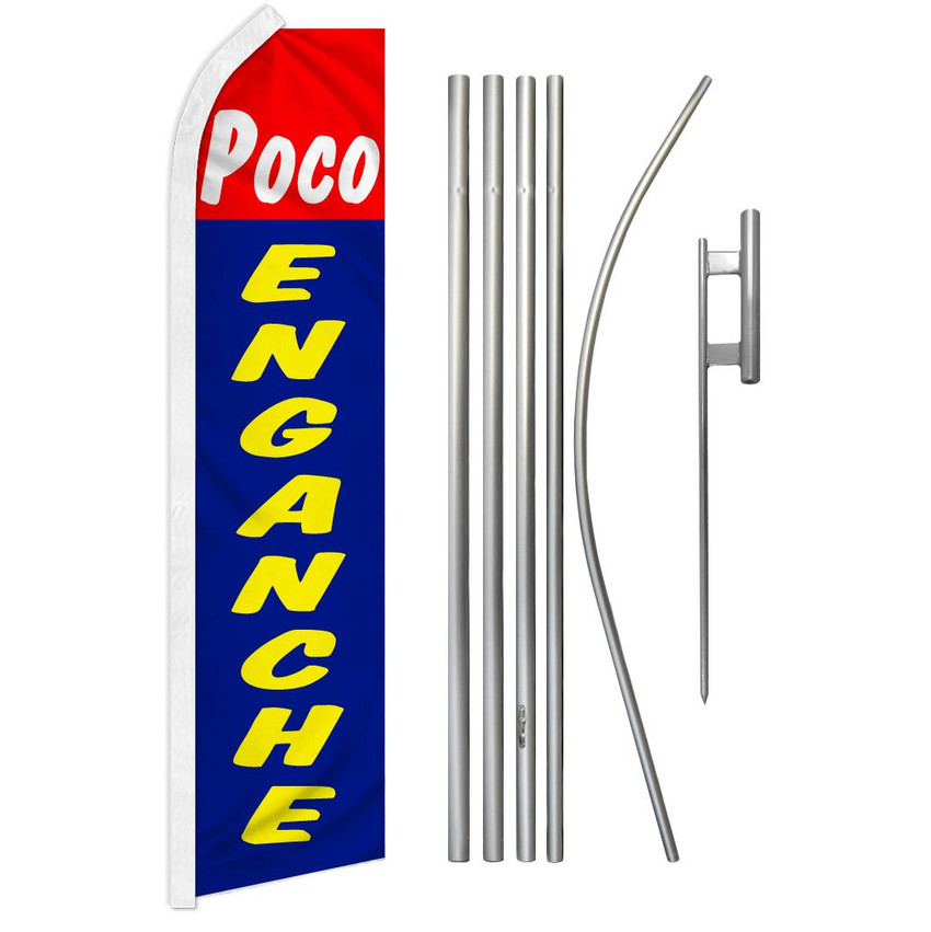 Poco Enganche (Red & Blue) Super Flag & Pole Kit