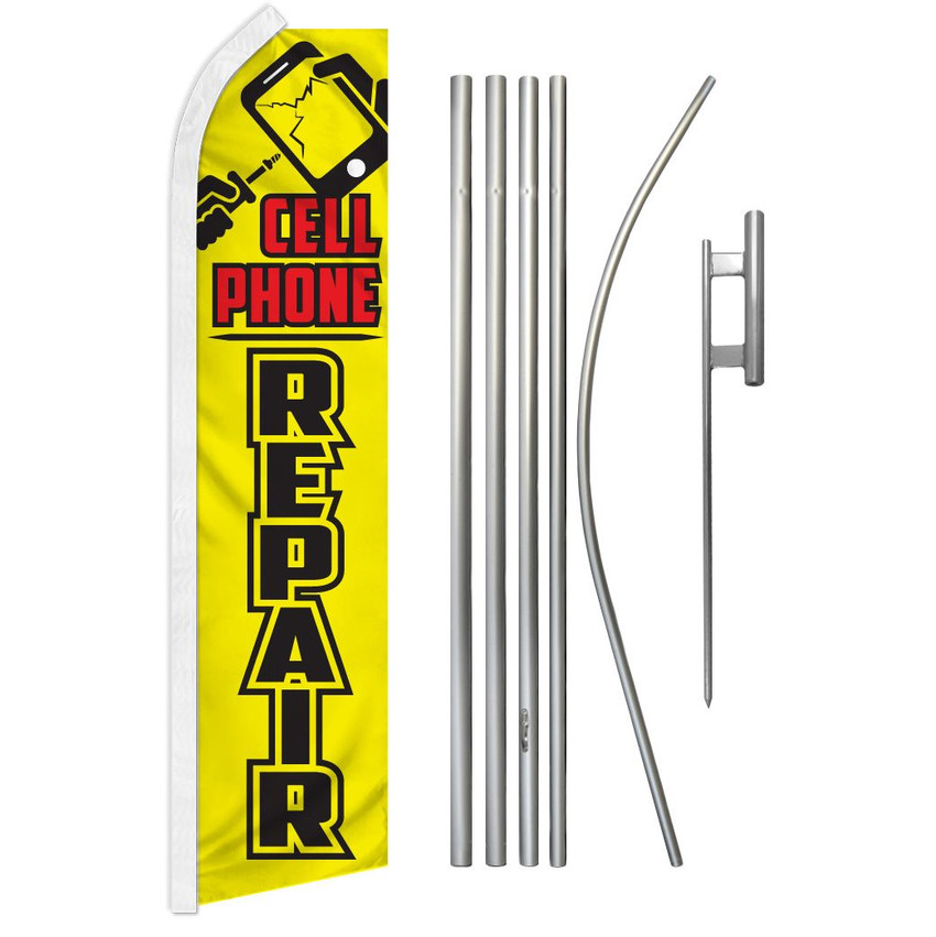 Cell Phone Repair Super Flag & Pole Kit