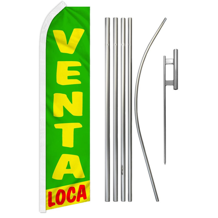 Venta Loca (Crazy Sale) Super Flag & Pole Kit