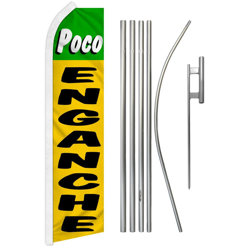 Poco Enganche (Green & Yellow) Super Flag & Pole Kit