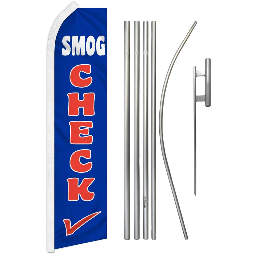 Smog Check (New) Super Flag & Pole Kit