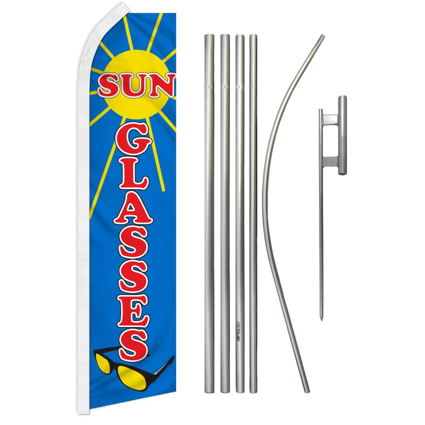 Sun Glasses Super Flag & Pole Kit