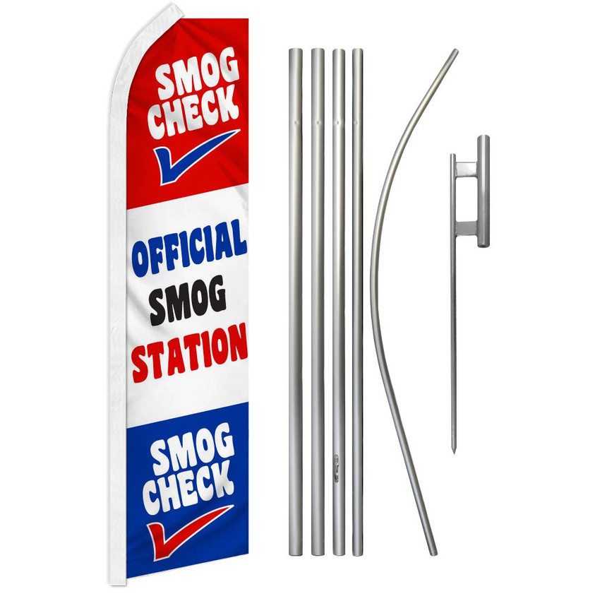 Official Smog Station Super Flag & Pole Kit