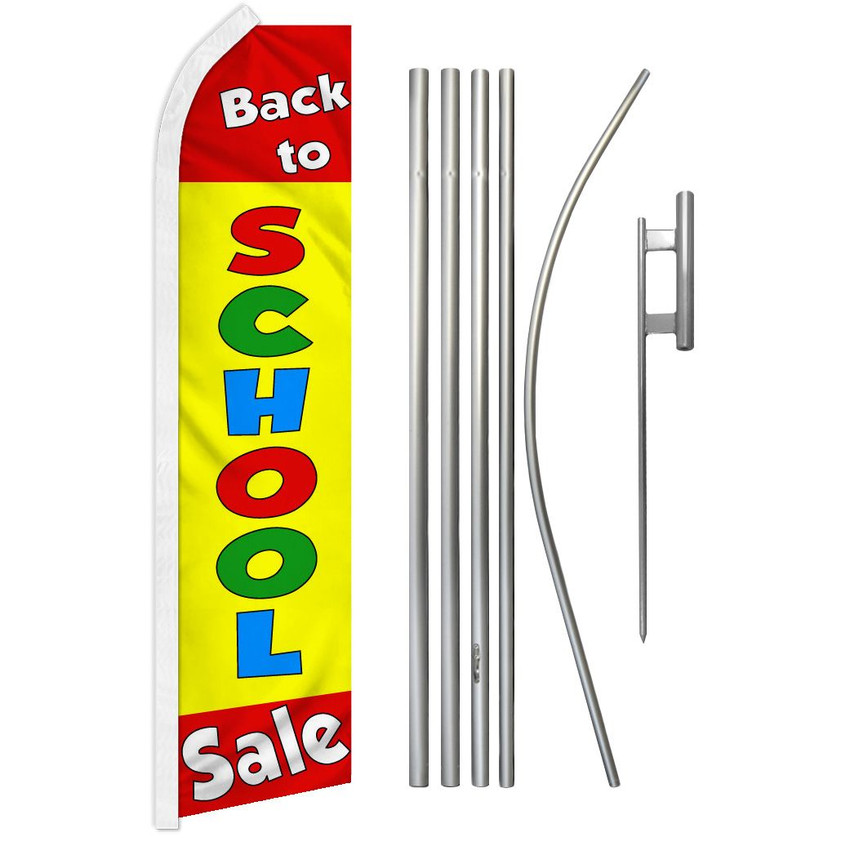 Back to School Sale Super Flag & Pole Kit