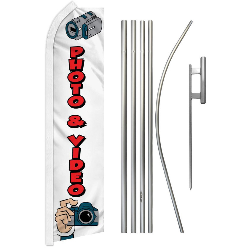 Photo & Videos Super Flag & Pole Kit