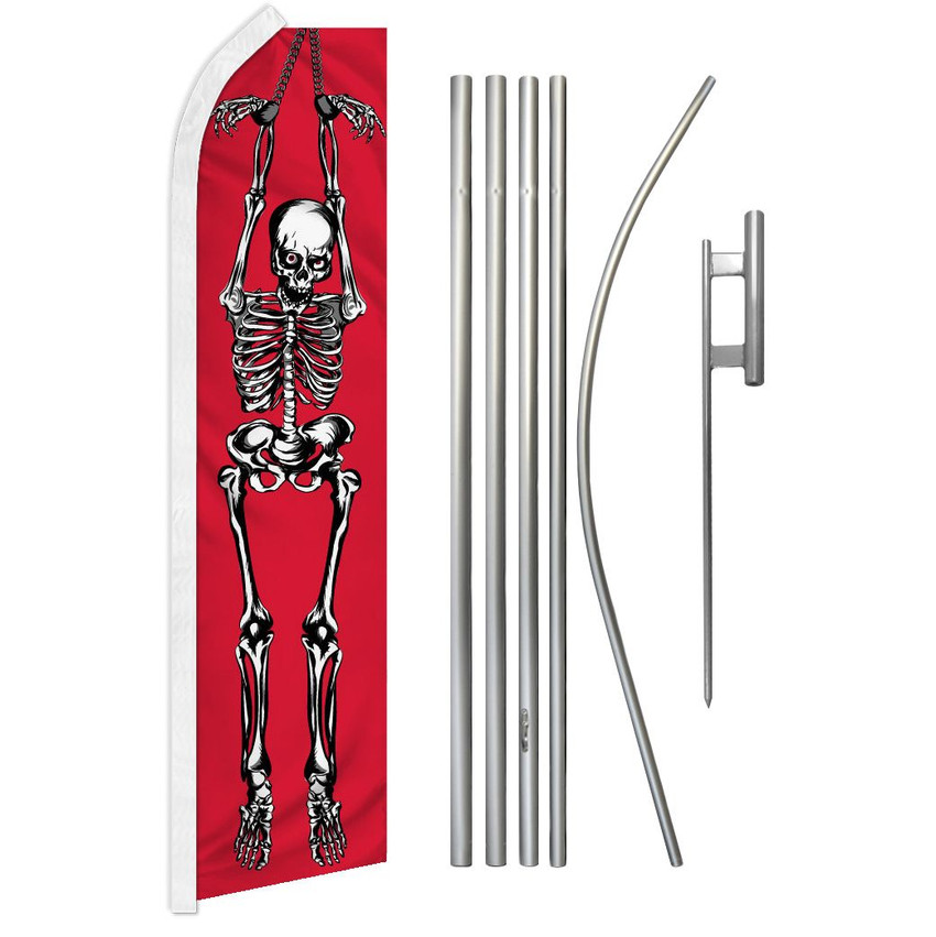 Skeleton Super Flag & Pole Kit