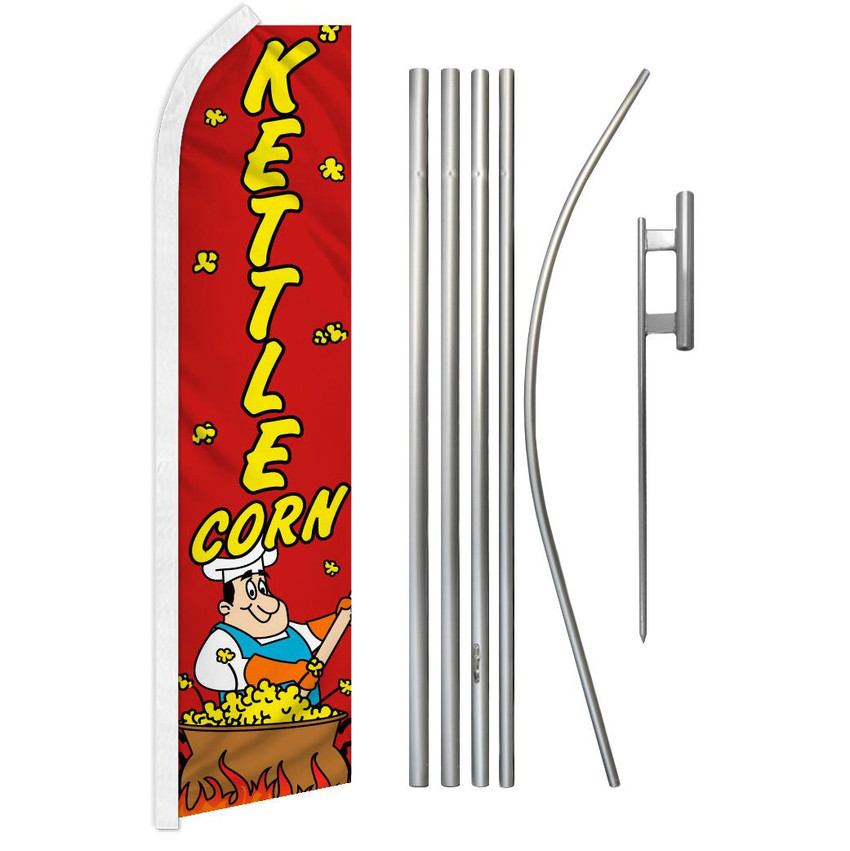 Kettle Corn Super Flag & Pole Kit