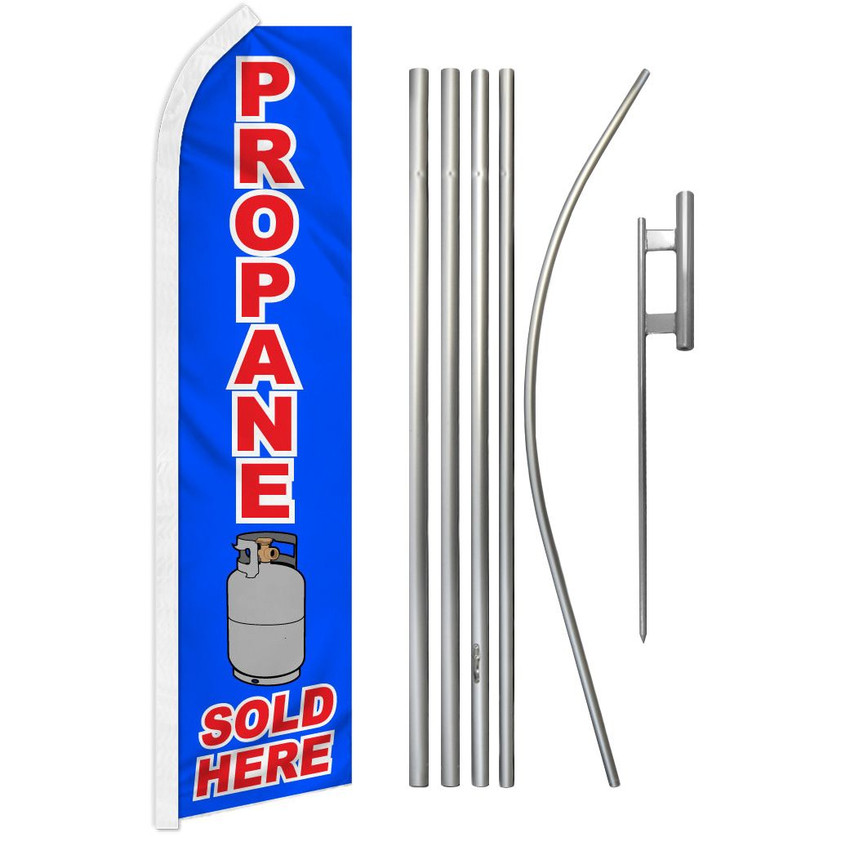 Propane Sold Here Super Flag & Pole Kit